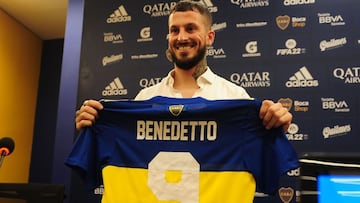 Los dorsales de Boca: Benedetto con la 9, ¿Zeballos con la 7?