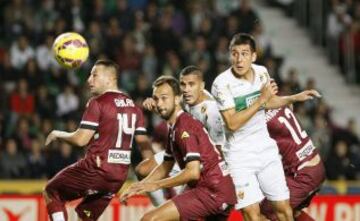 Enzo Roco fue titular en el empate de Elche ante Córdoba en España.