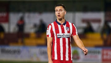 MANACOR, SPAIN - DECEMBER 16: Ivan Saponjic of Atletico looks on during Copa del Rey First Round match between CE Cardassar and Atletico Madrid at Camp Municipal D'Esports Sant Llorenc des Cardassar on December 16, 2020 in Manacor, Spain. (Photo by Cristian Trujillo/Quality Sport Images/Getty Images)