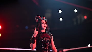 WASHINGTON, DC - FEBRUARY 15: Stephanie Vaquer (wearing black and red) vs. Fallon Henley (wearing red and gold) with Fatal Influence during NXT Vengeance Day at the Entertainment and Sports Arena on February 15, 2025 in Washington, DC.