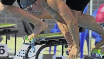 <b>EN BARCELONA.</b> Muñoz ganó ayer los 100 libres por la calle 5.