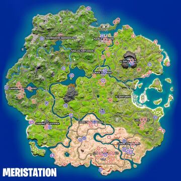 Todas las ubicaciones de neveritas y m&aacute;quinas de hielo de la Temporada 1 de Fortnite Cap&iacute;tulo 3