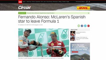 "Fernando Alonso: la estrella española de McLaren dejará la F1".