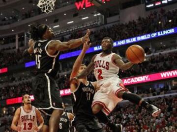 Bulls 92 - Nets 95 (3-3). Nate Robinson de los Chicago Bulls.