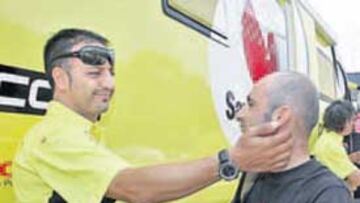 <b>SENTIDO ADIÓS. </b>Matxin se despide de Leonardo Piepoli.