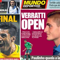Portadas en Barcelona: Verratti y Paulinho siguen de moda