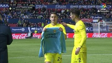 Los jugadores del Villarreal dedicaron los goles a Asenjo