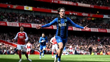 Gyokeres pulled the Gunners level from the spot after Bournemouth took the lead at the Emirates. Alex Scott’s superb strike settled it.