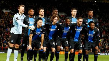 FILE PHOTO: FILE PHOTO: Soccer Football - Europa League - Round of 32 Second Leg - Manchester United v Club Brugge - Old Trafford, Manchester, Britain - February 27, 2020 Club Brugge players pose for a team group photo before the match Action Images vi