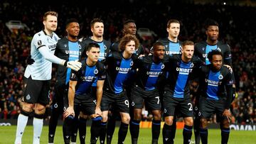 FILE PHOTO: FILE PHOTO: Soccer Football - Europa League - Round of 32 Second Leg - Manchester United v Club Brugge - Old Trafford, Manchester, Britain - February 27, 2020  Club Brugge players pose for a team group photo before the match   Action Images vi