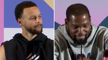 La surrealista pregunta a Curry en la que hasta Durant tuvo que intervenir: no daban crédito