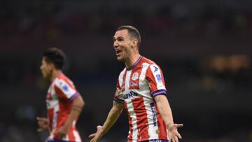 Leonardo Bonatini celebrates his goal 0-2 of San Luis during the game America vs Atletico San Luis, corresponding to second leg match of Quarterfinals of the Torneo Clausura 2023 of the Liga BBVA MX, at Azteca Stadium, on May 13, 2023.
<br><br>
Leonardo Bonatini celebra su gol 0-2 de San Luis durante el partido America vs Atletico San Luis, Correspondiente al partido de Vuelta de Cuartos de Final del Torneo Clausura 2023 de la Liga BBVA MX,en el Estadio Azteca, el 13 de Mayo de 2023.