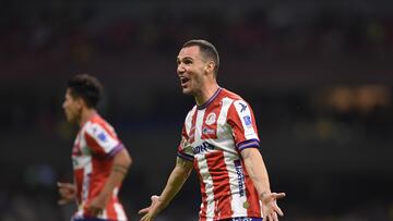     Leonardo Bonatini celebrates his goal 0-2 of San Luis during the game America vs Atletico San Luis, corresponding to second leg match of Quarterfinals of the Torneo Clausura 2023 of the Liga BBVA MX, at Azteca Stadium, on May 13, 2023.

<br><br>

Leonardo Bonatini celebra su gol 0-2 de San Luis durante el partido America vs Atletico San Luis, Correspondiente al partido de Vuelta de Cuartos de Final del Torneo Clausura 2023 de la Liga BBVA MX,en el Estadio Azteca, el 13 de Mayo de 2023.