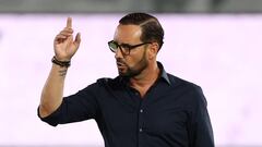 MADRID, SPAIN - JULY 02: Head coach Jose Bordalas of Getafe reacts during the Liga match between Real Madrid CF and Getafe CF at Estadio Alfredo Di Stefano on July 02, 2020 in Madrid, Spain. Football Stadiums around Europe remain empty due to the Coronavi