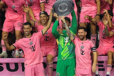 En  Inter Miami ganó la Supporters' Shield, título que se da en la mLS al mejor equipo de la temporada regular. 