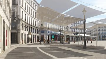 Así serán los toldos de la Puerta del Sol en Madrid: ¿cuándo estarán colocados y en qué zonas?