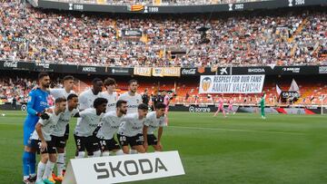 La grada de animación vacía, contra el Espanyol.