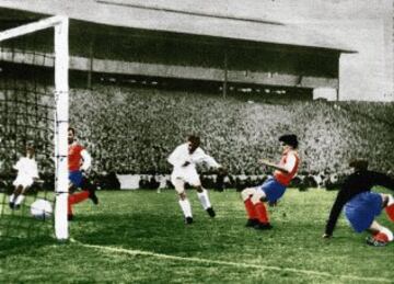 3-7 Eintracht Francfort-Real Madrid. Gol 1-5 Puskás de cabeza a pase de Gento.