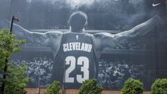 Cartel de LeBron James en Cleveland.