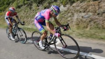 Damiano Cunego, durante una escapada en la 14&ordf; etapa del presente Tour.