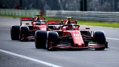 Charles Leclerc y Sebastian Vettel (Ferrari SF90). Monza, Italia, F1 2019. 