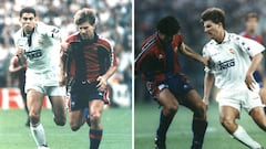 Laudrup con el Barcelona y el Real Madrid. 