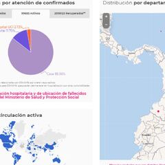 Mapa de casos y muertes por coronavirus por departamentos en Colombia: hoy, 22 de mayo
