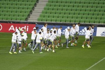 Doble sesión de entrenamiento del Real Madrid en Melbourne