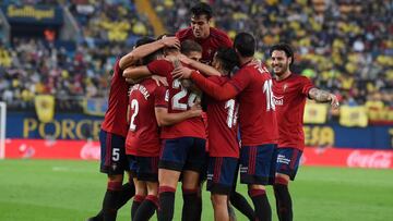 Osasuna celebra el gol de Torró en Villarreal.