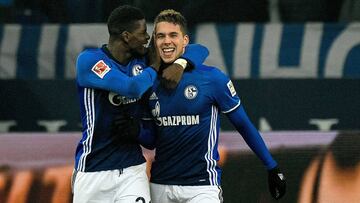 Marco Pjaca celebra un gol con el Schalke donde ha jugado cedido desde enero por la Juventus.