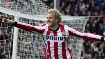 <b>EL CUARTO. </b>Toivonen consiguió el cuarto gol del PSV.