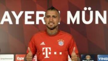 Arturo Vidal, con la camiseta del Bayern.