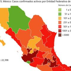 Mapa y casos de coronavirus en México por estados hoy 14 de junio