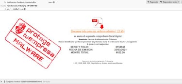 Detectan 6 emails para autónomos y empleados que son trampas de malware