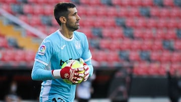 Asier Riesgo, en un partido de hace dos temporadas con el Leganés.