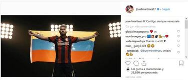 Josef Martínez recuerda a Venezuela en crisis política