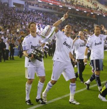 Celebrando la Copa del Rey conseguida en 2011 ante el Barcelona.