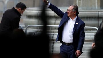 Colombia's President Gustavo Petro arrives for an official ceremony marking the 50 anniversary of the coup that toppled Salvador Allende and started Augusto Pinochet's dictatorship, at La Moneda government palace, in Santiago, Chile, September 11, 2023. REUTERS/Ivan Alvarado