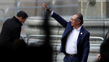 Colombia's President Gustavo Petro arrives for an official ceremony marking the 50 anniversary of the coup that toppled Salvador Allende and started Augusto Pinochet's dictatorship, at La Moneda government palace, in Santiago, Chile, September 11, 2023. REUTERS/Ivan Alvarado