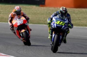 Valentino Rossi y Dani Pedrosa.