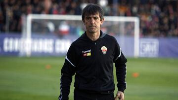 Pacheta en el partido de Copa ante el Yeclano