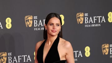 Felicity Jones attends the 2025 British Academy of Film and Television Awards (BAFTA) at the Royal Festival Hall in the Southbank Centre, London, Britain, February 16, 2025. REUTERS/Toby Melville