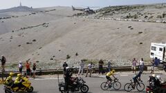Christopher Froome y Nairo Quintana suben el Mont Ventoux durante el Tour de Francia 2013.