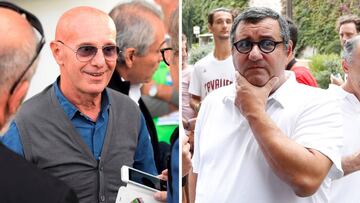 Arrigo Sacchi y Mino Raiola.