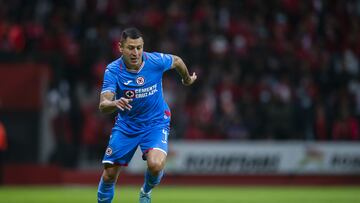 Julio César Domínguez durante un partido de Cruz Azul.