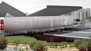 <b>FUTURISTA. </b>La Caja Mágica acogerá en su interior tres pistas que podrán cubrirse en cinco minutos.