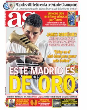 Las portadas de AS de agosto