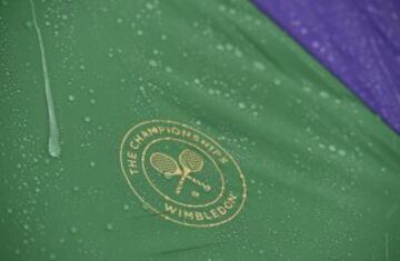 La lluvia hizo su presencia en Wimbledon.