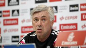 Carlo Ancelotti, en rueda de prensa.