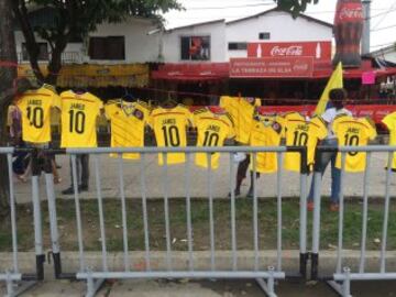 Ambiente de fiesta en B/quilla porque juega la Selección